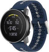 Siliconen Smartwatch bandje Geschikt voor Suunto 9 Peak siliconen bandje - geschikt voor Suunto 9 Peak (Pro) / Suunto 5 Peak / Suunto Race / Suunto Vertical - blauw/grijs - Strap-it Horlogeband / Polsband / Armband