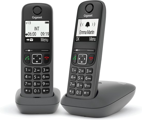 Gigaset AS490 Duo Analoge-/DECT-telefoon Nummerherkenning Zwart foto 3