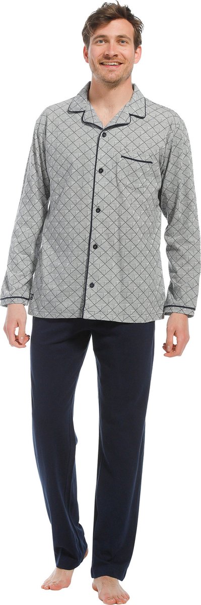 Pastunette for Men - Graphic Grey - Pyjamaset - Grijs/Blauw