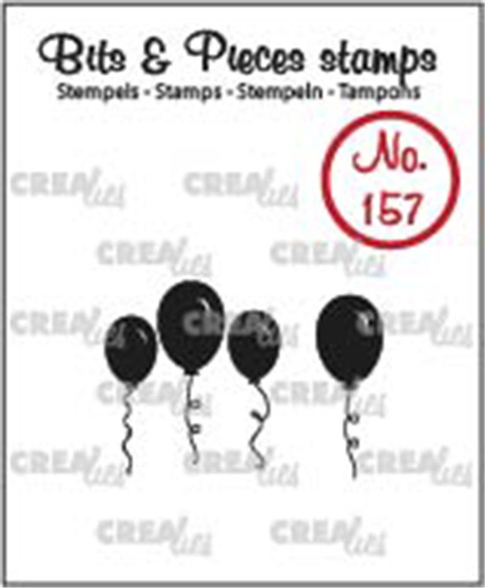 Crealies Bits & Pieces stempel no.157 Ballonnen ingekleurd