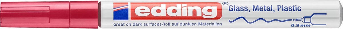 Edding 780 permanente marker Rood Fijne punt 1 stuk(s)