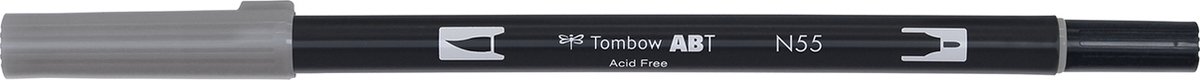 Tombow Brush pen - ABT N55 - Dual Brushpen - Cool gray 7 - Grijs — afbeelding 4