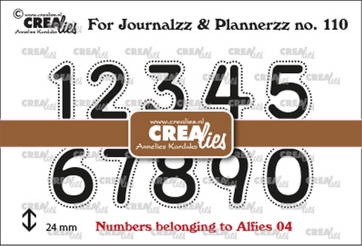 Crealies For Journalzz & Plannerzz stempels Cijfers Nr.110