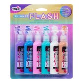 Tulip Dimensional fabric paint Shimmer flash 6stuks