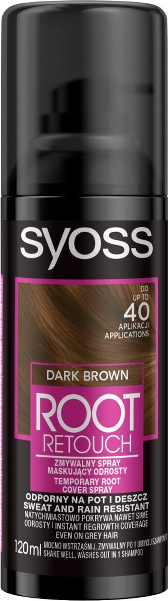 Syoss - Root Retoucher Spray To Mask From Dark Brown 120Ml