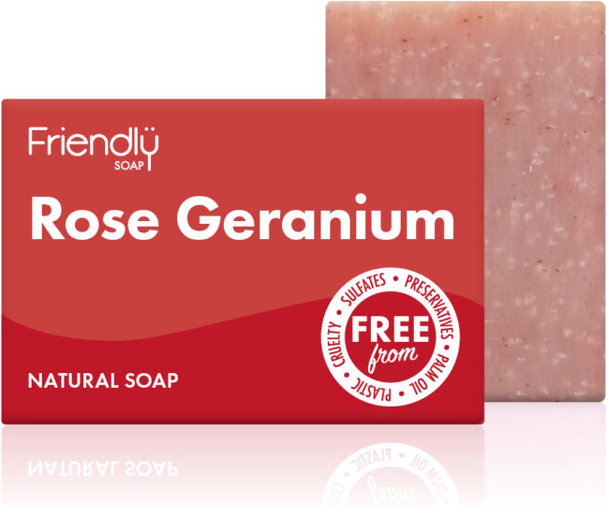Friendly Soap® | 3 x Rose Geranium Zeepje | natuurlijke zeep | rozen