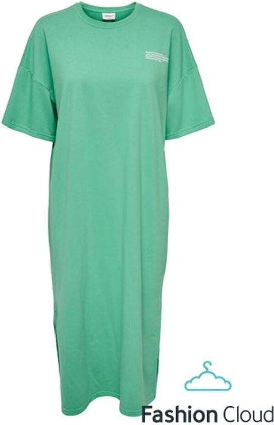 Only Kim S/S Long Print Dress Swt Marine Green GROEN XS
