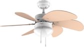 Cecotec plafondventilator EnergySilence 3600 Vision Orange, 50 W, diameter 92 cm, lamp, 3 snelheden, 6 omkeerbare messen, zomer-