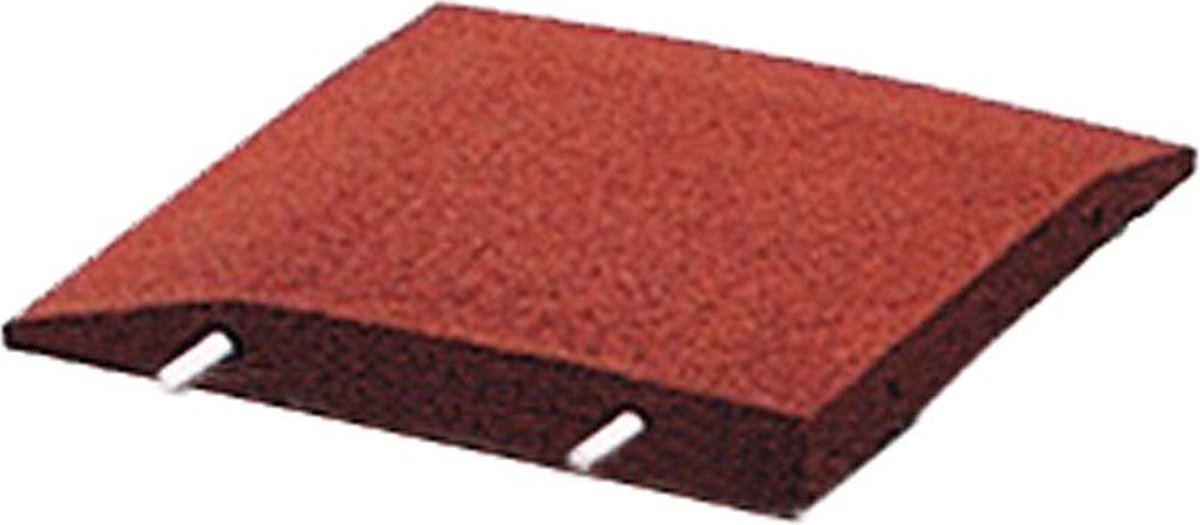 Rubber Hoekstuk rand Speelplaats Rood - L vormige opsluitband - 40 x 40 cm