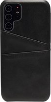 ADEL Kunstleren Back Cover Pasjes Hoesje Geschikt voor Samsung Galaxy S22 Plus - Zwart