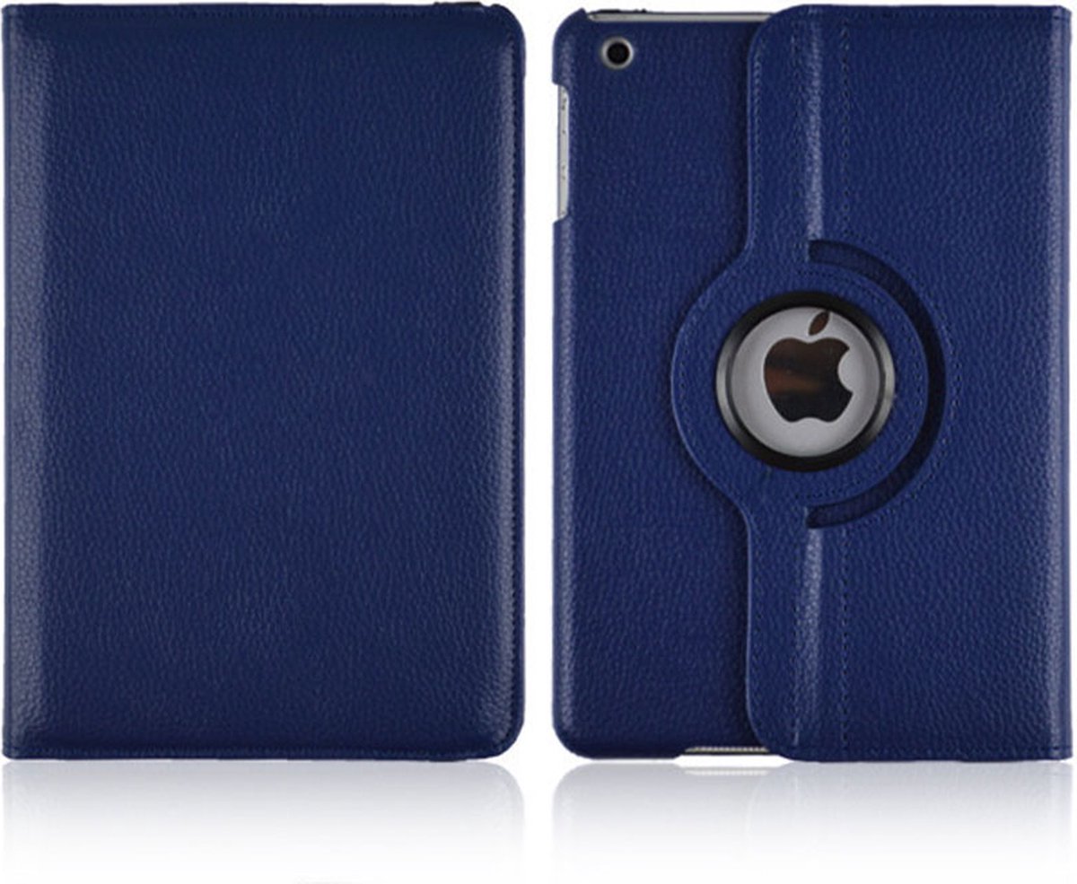 Bookcase voor iPad Mini 6 Flip Stand 360° Blauw Luxe Smart Book Draaibare Case Gekleurde Tablethoes.