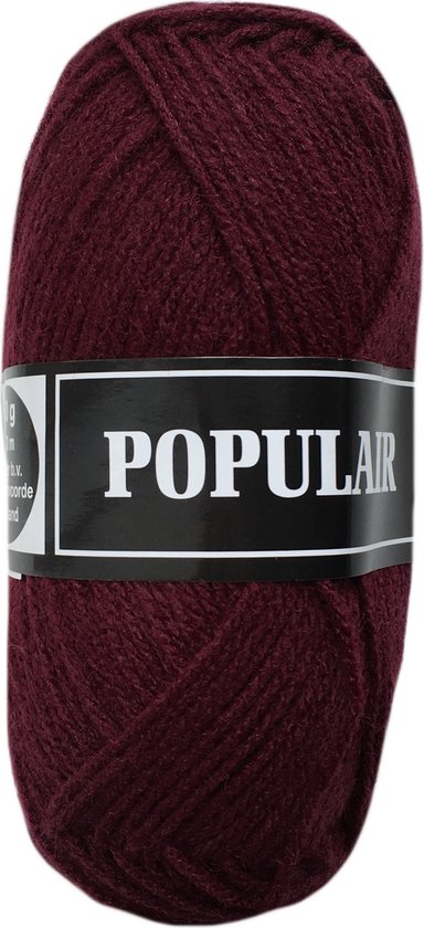 Beijer BV Populair acryl breigaren/haakgaren - bordeaux (11) - 5 bollen