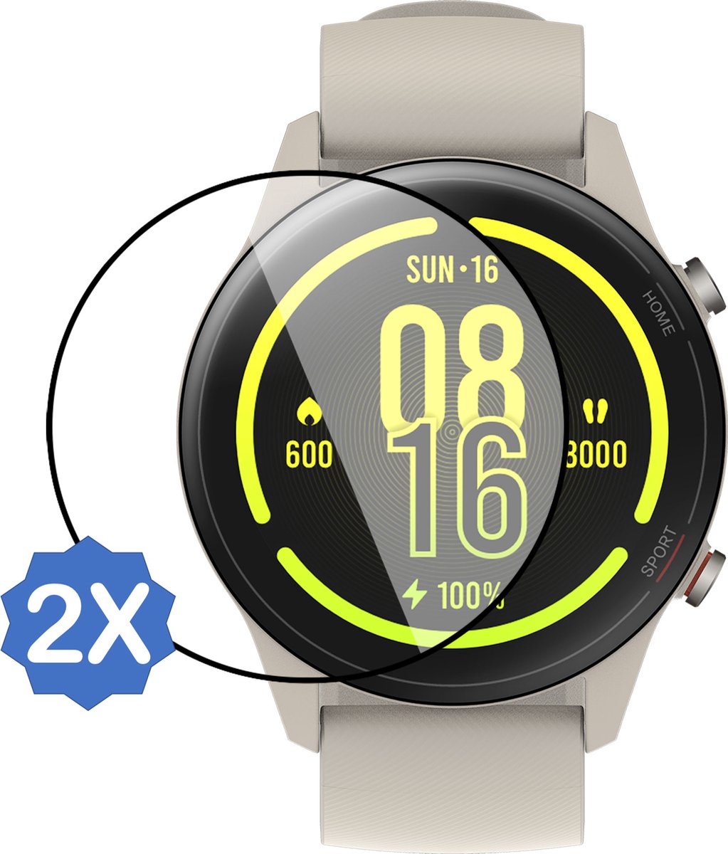 2x Geschikt voor XIaomi Mi Watch Screenprotector - PET Folie Screen Cover Protector