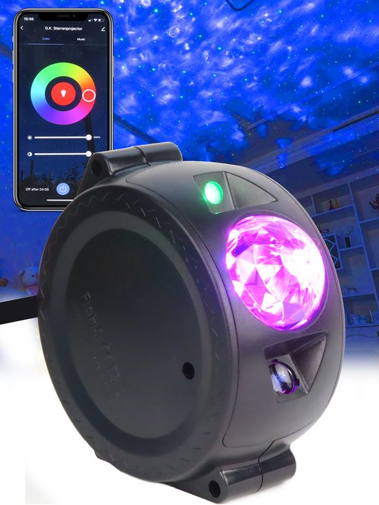 Mycket Led-sterrenhemel projector, Galaxy nachtlampje, projector, lamp, afstandsbediening met Bluetooth-luidspreker Muziek en timer voor kinderen, volwassenen, feest/kamerdecoratie, nieuwjaarsgese