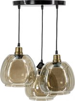 Kolony - Hanglamp Glas Black Smoke - Glazen verlichting - Smoked Glass Plaatlamp
