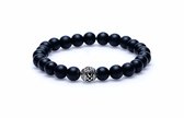 Karma Armband (sieraad) Matt Crazy Silver Bead Grey 86707