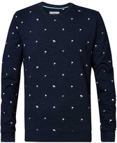 Petrol Industries - Heren Sweater met all-over print - Blauw - Maat XL