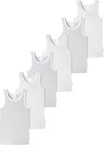 Schiesser Jongens onderhemd 6 pack Kids Boys fijnrib Organic Cotton