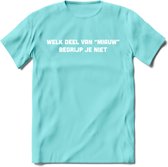 Welk Deel? - Katten T-Shirt Kleding Cadeau | Dames - Heren - Unisex | Kat / Dieren shirt | Grappig Verjaardag kado | Tshirt Met Print | - Licht Blauw - XXL