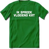 Ik Spreek Vloeiend Kat - Katten T-Shirt Kleding Cadeau | Dames - Heren - Unisex | Kat / Dieren shirt | Grappig Verjaardag kado | Tshirt Met Print | - Donker Groen - M