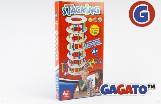 Vallende toren - Tuimeltoren - Stapelen - Stacking - Kinderspel - Familiespel - Behendigheidsspel - Kinderspeelgoed
