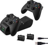 kwmobile dual docking/laadstation - Compatibel met Xbox One - Oplaadstation met 2x oplaadbare batter