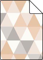 Proefstaal Origin Wallcoverings behang grafische driehoeken beige - 347223 - 26,5 x 21 cm
