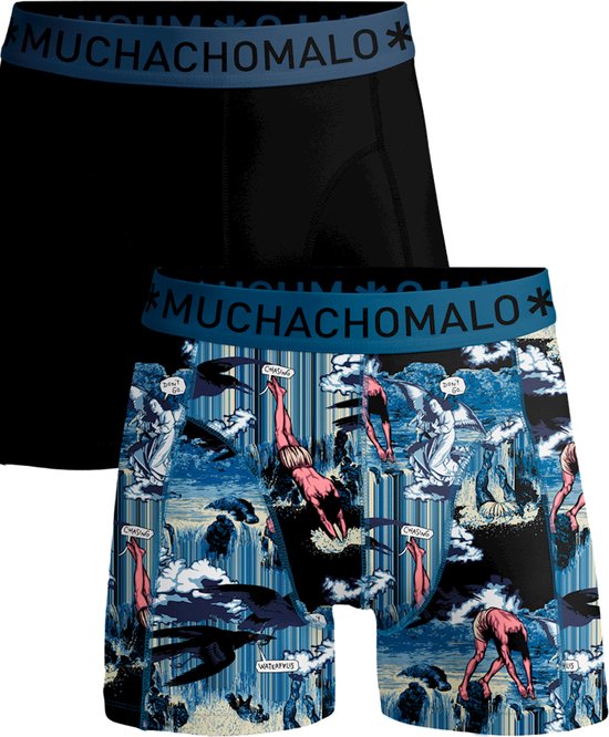 Muchachomalo boxershorts - heren boxers normale lengte (2-pack) - Waterfalls - Maat: XL