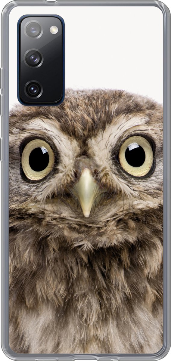 Telefoonhoesje Geschikt voor Samsung Galaxy S20 FE hoesje - Uilskuiken - Uil - Portret - Bruin - Vogel - Jongens - Meisjes - Siliconen Telefoonhoesje Telefoonhoesje
