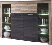 Frankfort Opbergkast - Kasten - met LED Verlichting - Bruin 160 x 137 x 40