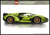 Poster LEGO Technic Lamborghini | Sián FKP 37 | Super Sport Car | Vaderdag | Sport Auto | Motor | Lego | Auto Kunst | A2 | 60x42 | Hoogwaardig glans | Geschikt om in te lijsten
