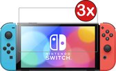 Convient pour Nintendo Switch Protecteur d'écran en Tempered Glass trempé Protecteur d'écran en Glas trempé - 3 PACK