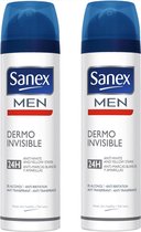 Deodorant Spray Men Dermo Invisible Sanex 2 stuks voordeelset