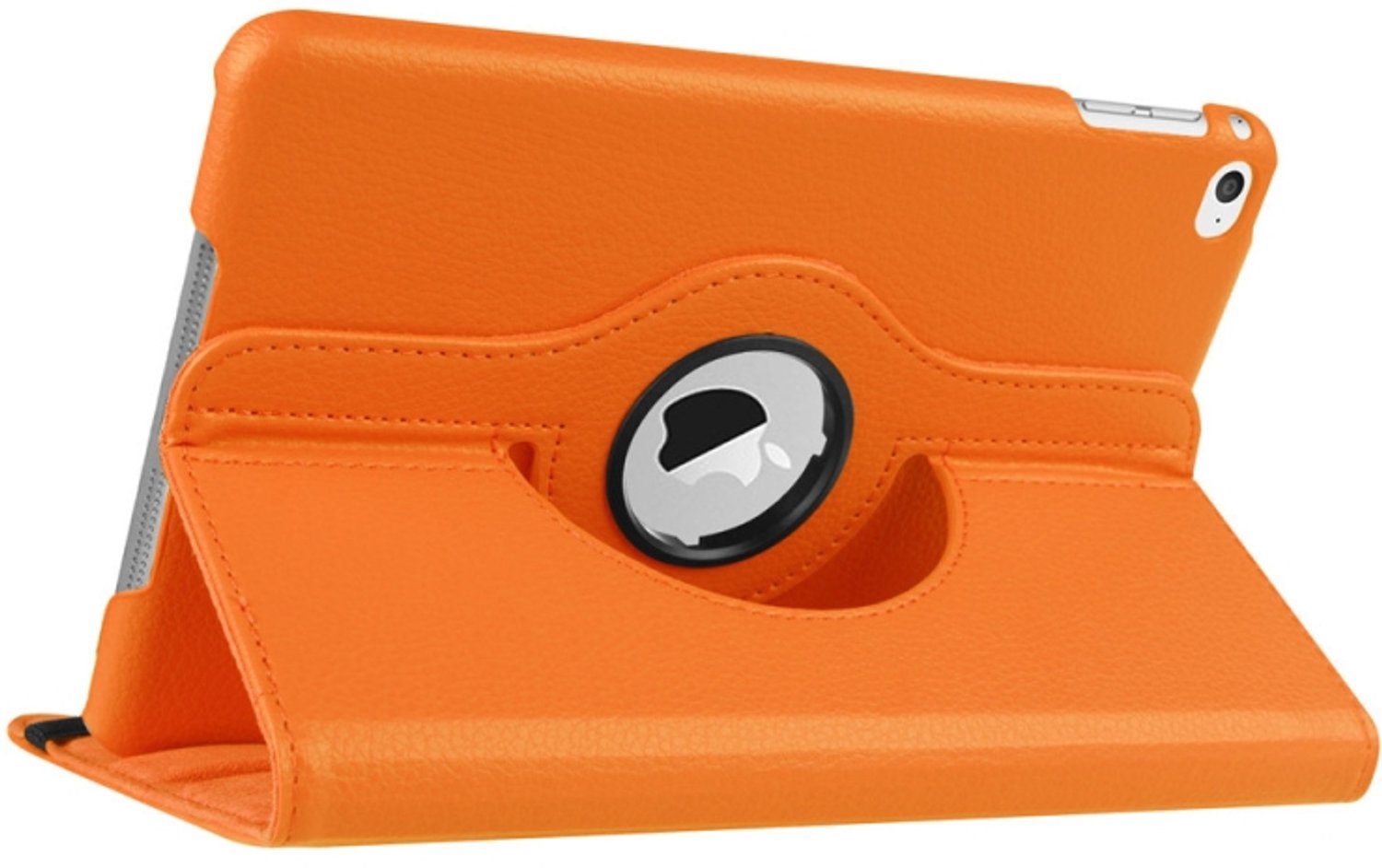 Mobigear Tablethoes geschikt voor Apple iPad Mini 4 (2015) Hoes | Mobigear DuoStand Draaibare Bookcase - Oranje