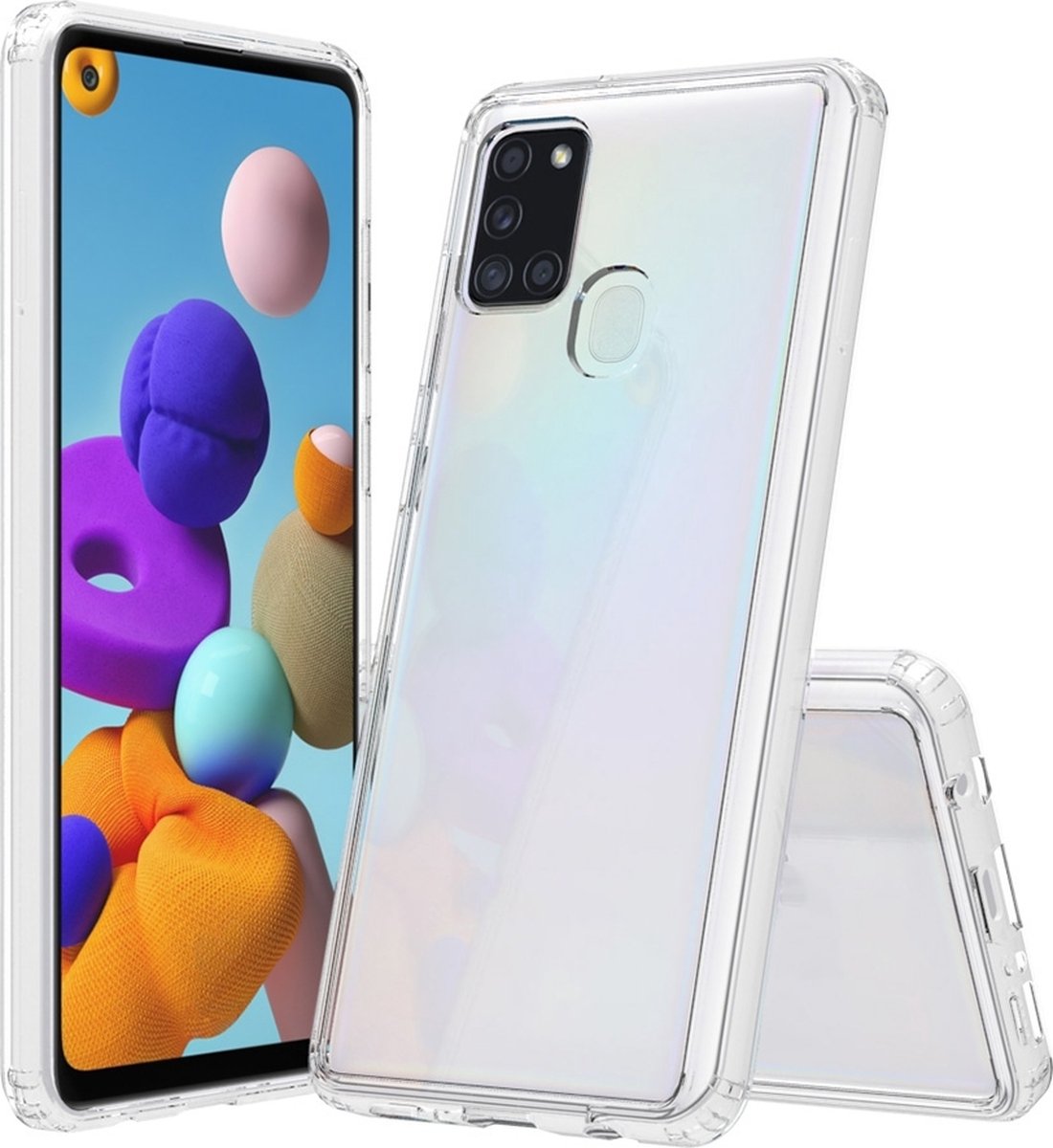 Mobigear Doorzichtig Hoesje geschikt voor Samsung Galaxy A21s Telefoonhoesje Hardcase | Mobigear Crystal Backcover | Doorzichtig Telefoonhoesje Galaxy A21s | Galaxy A21s Case | Back Cover - Transparant