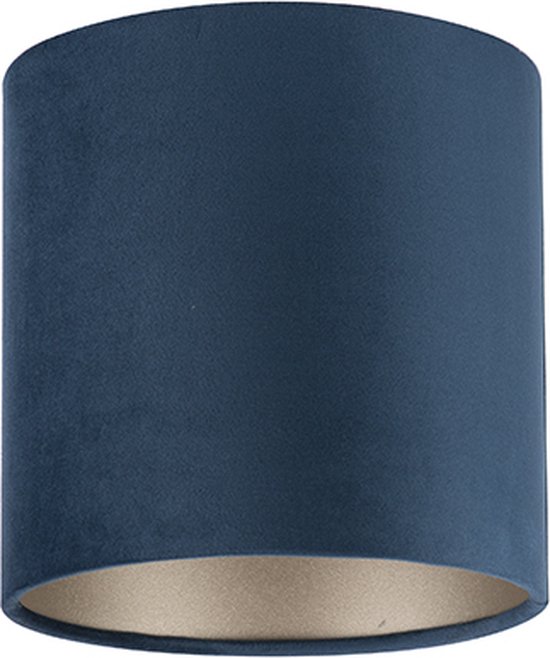 Lampenkap San Remo velours Lampenkap San Remo oceaan blauw velours 50x50x25cm