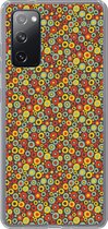 Geschikt voor Samsung Galaxy S20 FE hoesje - Patroon - Jaren 70 - Retro - Bubbel - Siliconen Telefoonhoesje