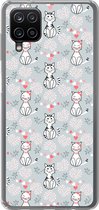 Coque Samsung Galaxy A12 - Motifs - Chat - Cœur - Coque de téléphone en Siliconen -
