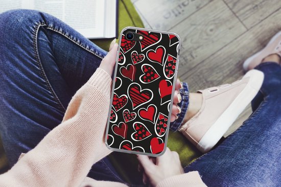 Coque iPhone SE 2020 - Filles - Cœur - Amour - Motifs - Coque en Siliconen pour téléphone -
