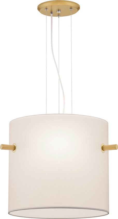 LED Hanglamp - Hangverlichting - Torna Coleno - E27 Fitting - Rond - Mat Goud - Aluminium