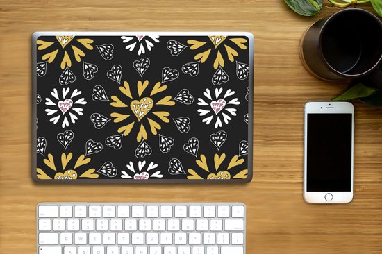 Sticker ordinateur portable - 12,3 pouces - Fille - Coeur - Motifs - Fille - Kids - Enfants