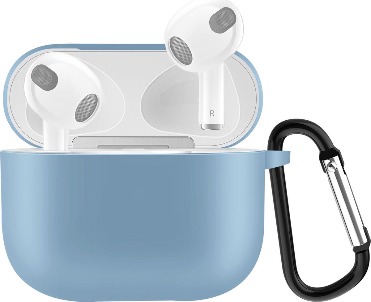 Mobigear - Hoesje geschikt voor Apple AirPods 3 Hoesje Flexibel Siliconen | Mobigear Classic - Blauw