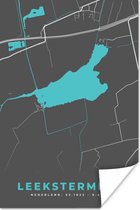 Affiche Plan de la ville - Carte - Frise - Carte - Leekstermeer - Nederland - 40x60 cm