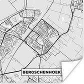 Poster Plattegrond - Bergschenhoek - Stadskaart - Kaart - 100x100 cm XXL