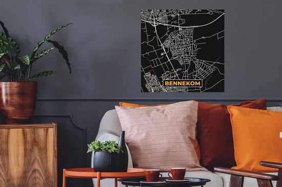 Affiche Or - Bennekom - Carte - Plan - Plan de ville - 50x50 cm