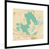 Fotolijst incl. Poster - Stadskaart - Oldambtmeer - Vintage - Kaart - Plattegrond - 40x40 cm - Posterlijst