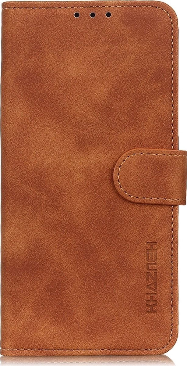 Mobigear Telefoonhoesje geschikt voor Samsung Galaxy S20 Hoesje | Mobigear Retro Bookcase Portemonnee | Pasjeshouder voor 2 Pasjes | Telefoonhoesje voor Pinpas / OV Kaart / Rijbewijs - Bruin