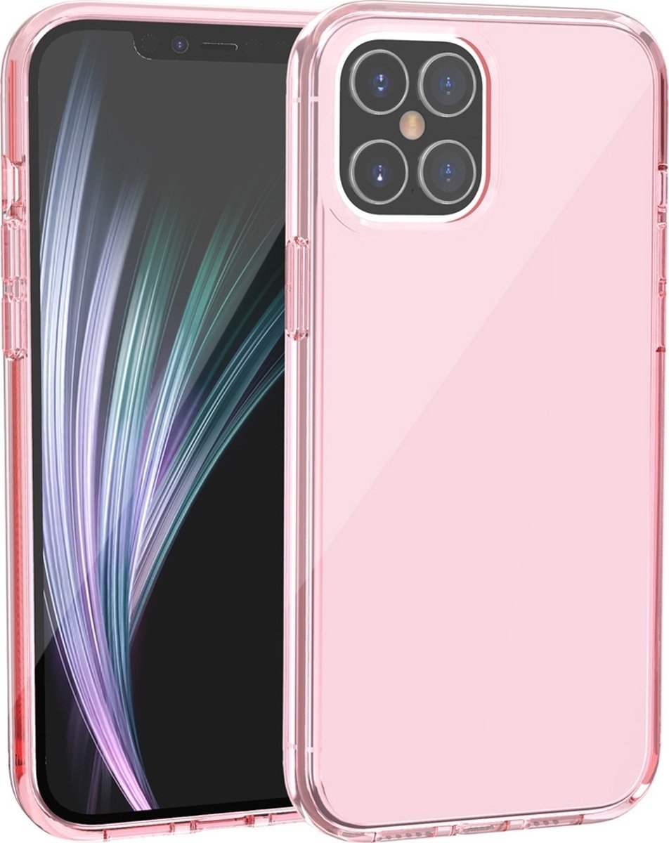 Mobigear Hoesje geschikt voor Apple iPhone 12 Pro Telefoonhoesje Hardcase | Mobigear Crystal Backcover | iPhone 12 Pro Case | Back Cover - Roze