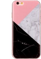 Mobigear Hoesje geschikt voor Apple iPhone 6s Telefoonhoesje Flexibel TPU | Mobigear Marble Backcover | iPhone 6s Case | Back Cover - Driekleurig