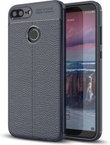 Mobigear Hoesje geschikt voor HONOR 10 Lite Telefoonhoesje Flexibel TPU | Mobigear Luxury Backcover | 10 Lite Case | Back Cover - Marineblauw